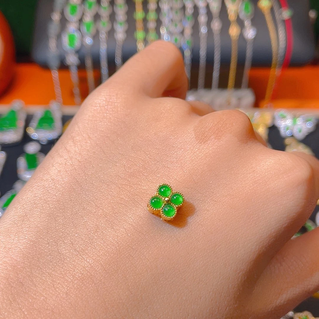 翡翠银S925镶嵌吊坠(不含链)