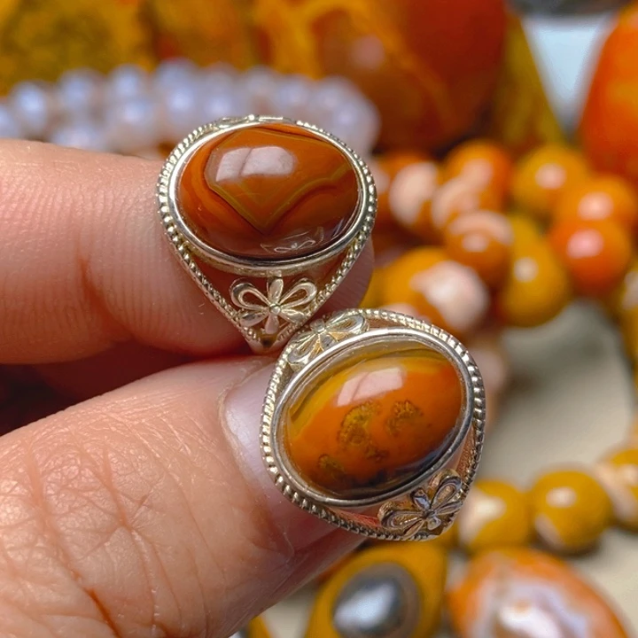 玛瑙/玉髓未镶嵌戒指