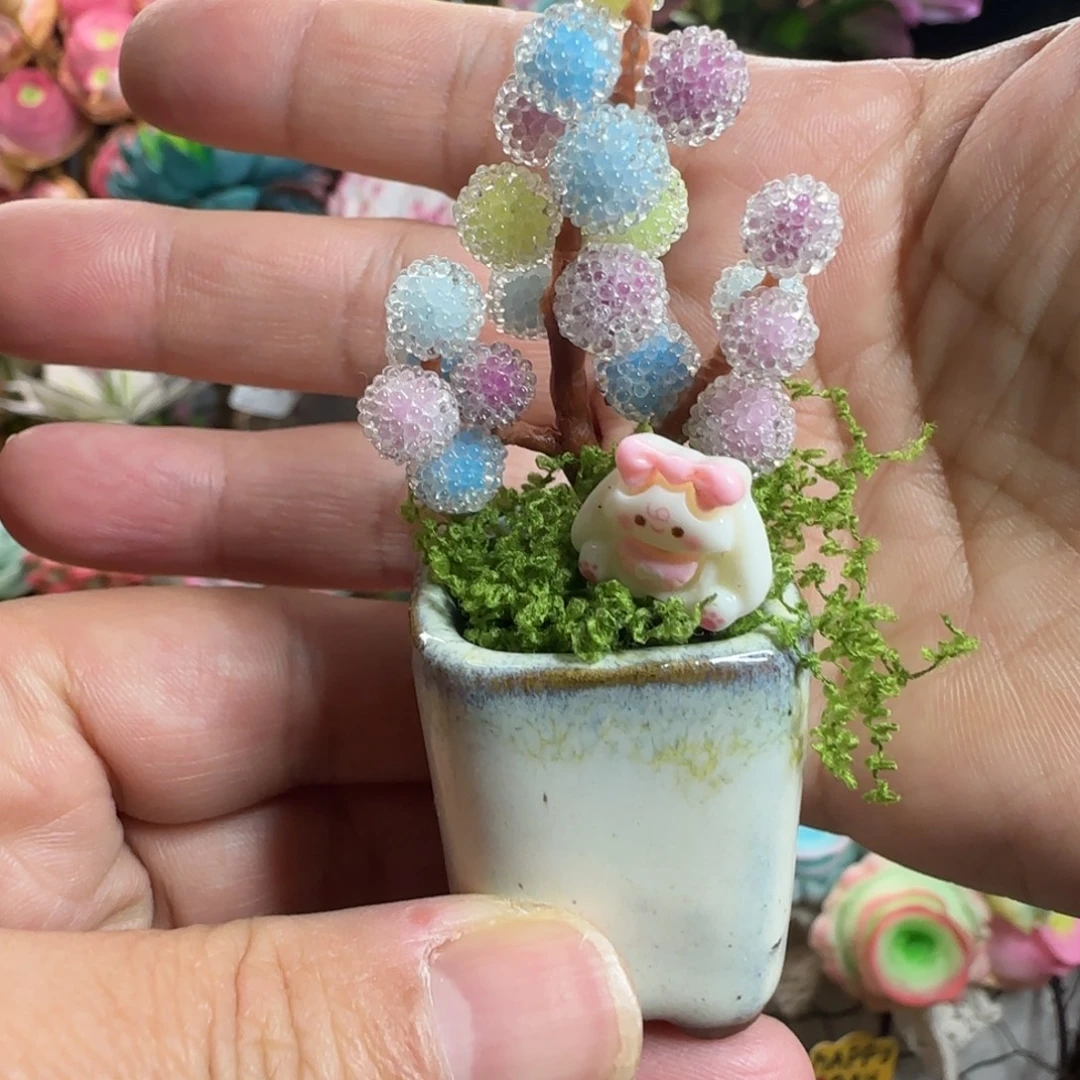 手工制作糖球带盆
