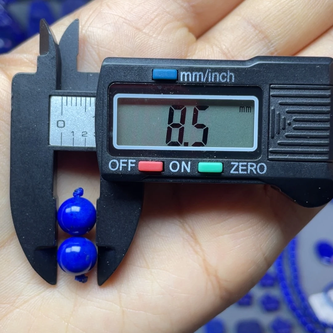 青金石未镶嵌8mm对珠配饰