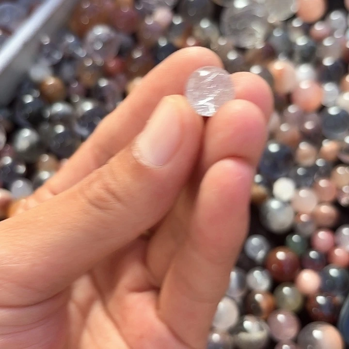 水晶珠宝半成品未镶嵌宣****?定制通孔不退不换