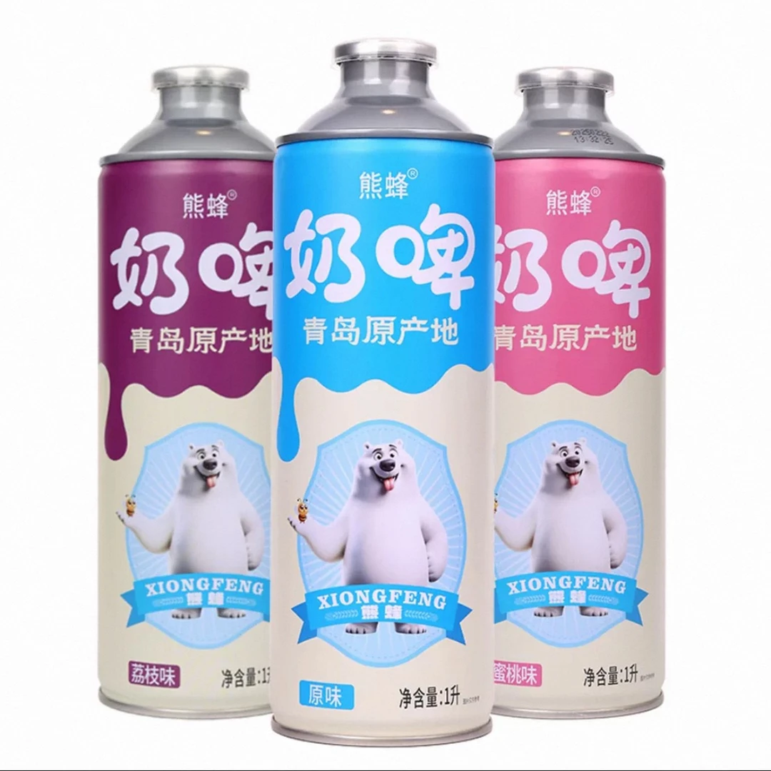 青岛特产熊峰奶啤啤酒同城送
