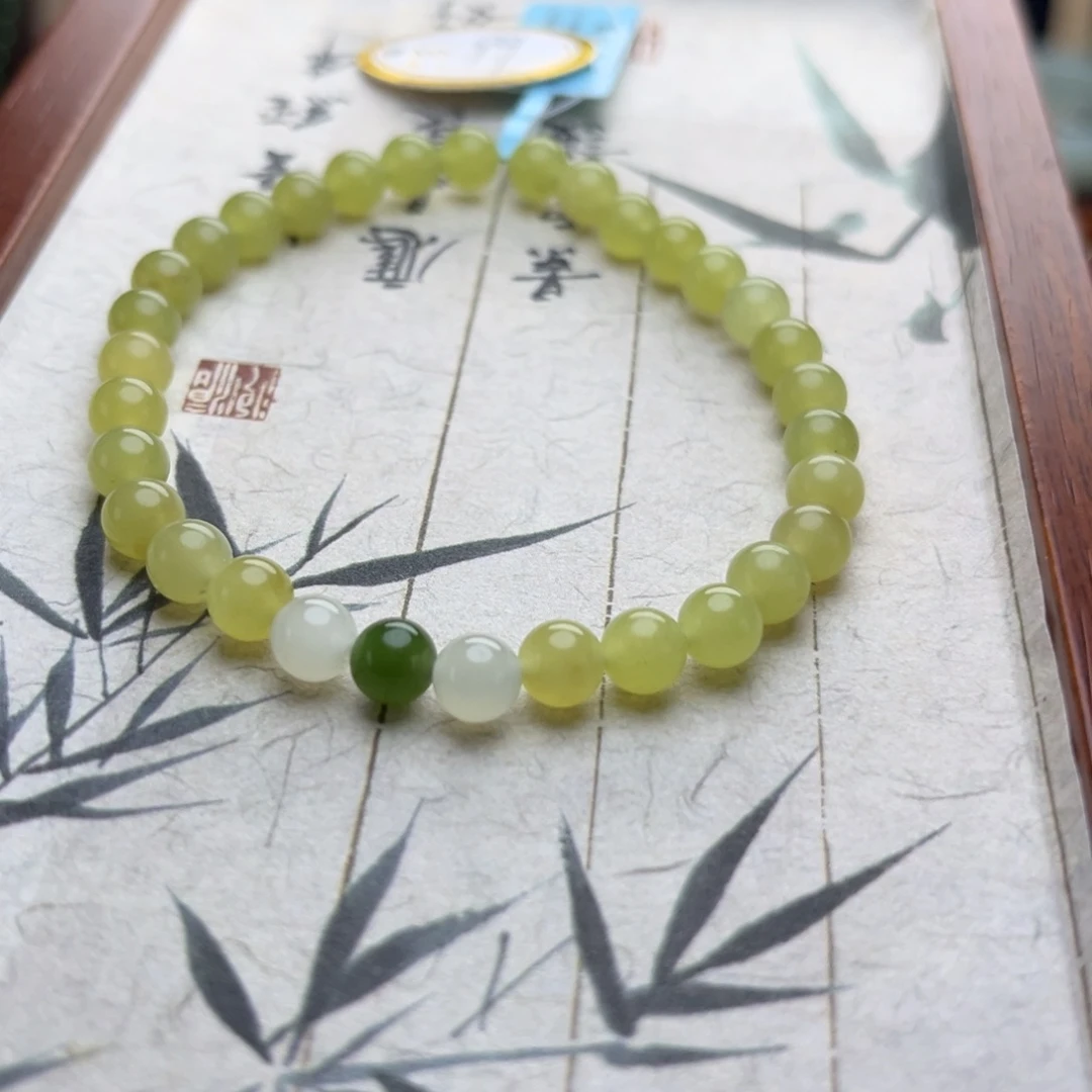 和田玉（黄玉）未镶嵌手链有包容