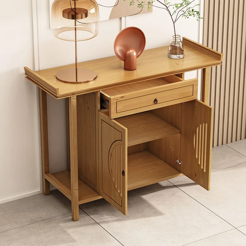 新中式玄关台禅意门厅玄关供桌现代简约客厅条案端景台玄关柜组合