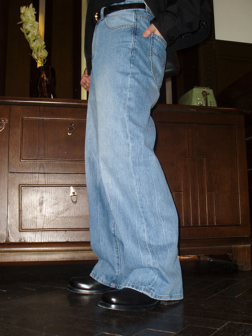 【DUPU】25FW秋季380g水洗蓝立体口袋设计感廓形复古直筒宽松牛仔裤