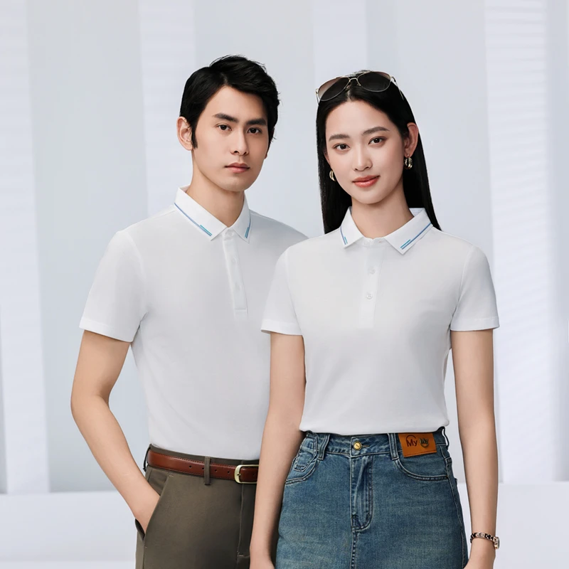 定制T恤广告文化POLO衫定做短袖夏季男女工作服衣服工装印字logo