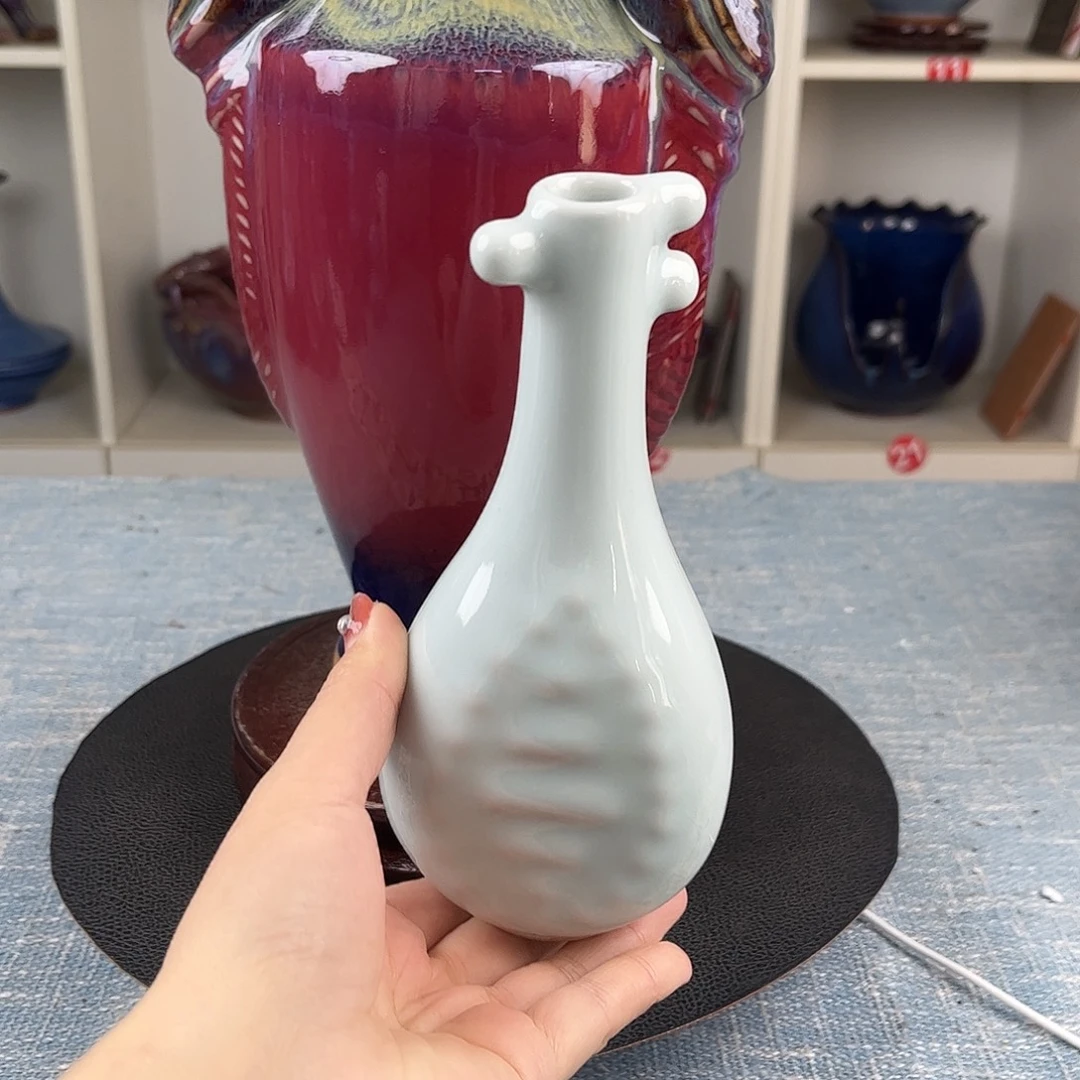 瓷片知音花器摆件