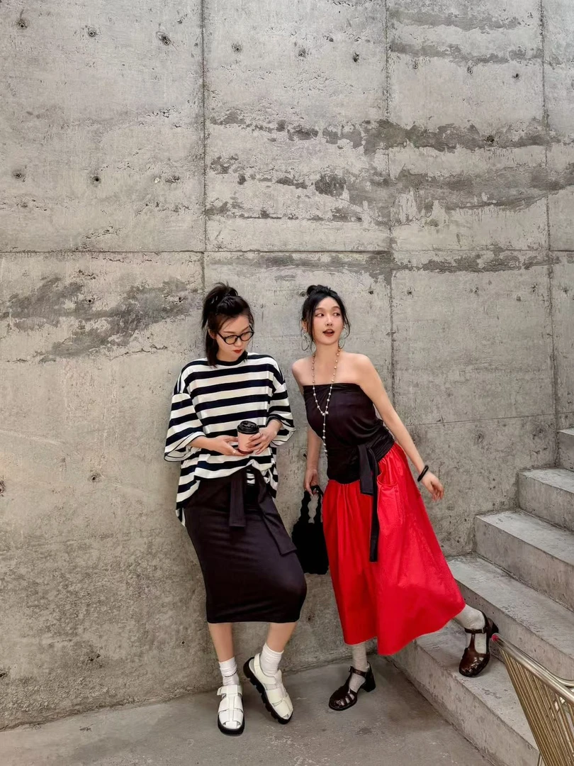 ANNAMOOER•设计师品牌系袖抹胸裙AM72L01