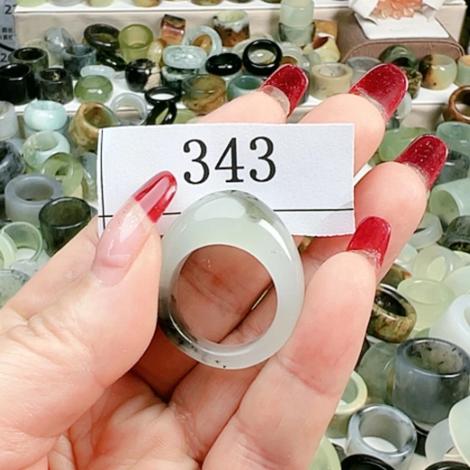 【闪购商品】蛇纹石玉戒指未镶嵌稳****?