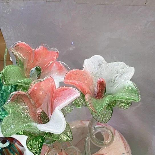 琉璃花瓶高45厘米宽12厘米