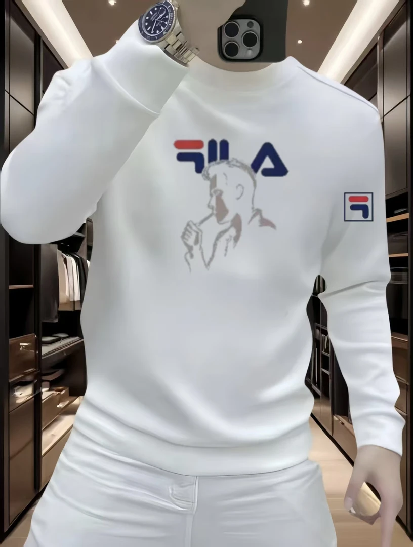 秋冬季新款时尚潮流印花卫衣男士时尚套头圆领长袖休闲百搭上衣