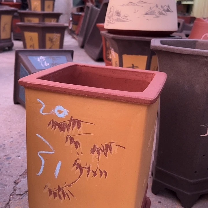 紫砂花盆，透气花盆