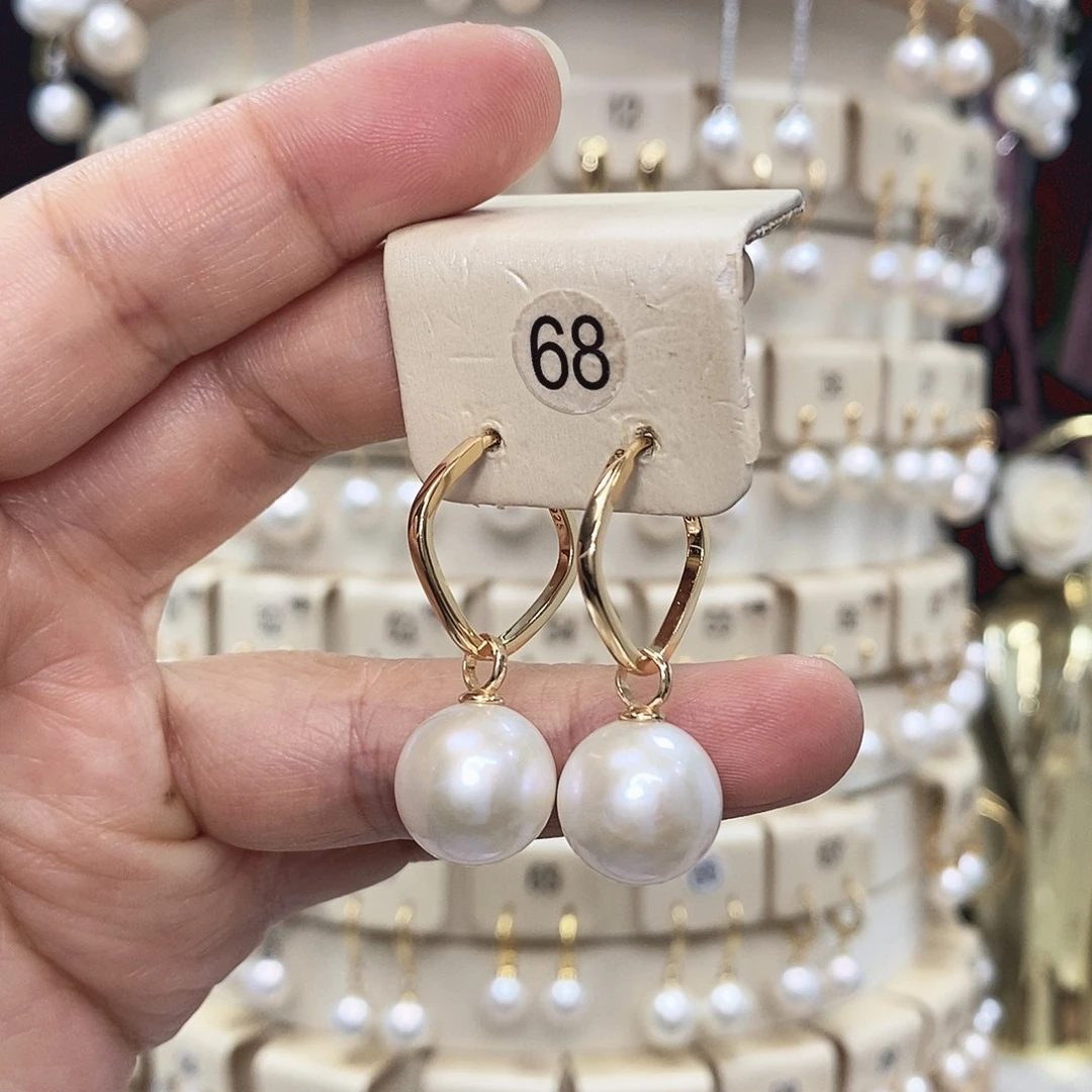 耳饰淡水珍珠银S925镶嵌