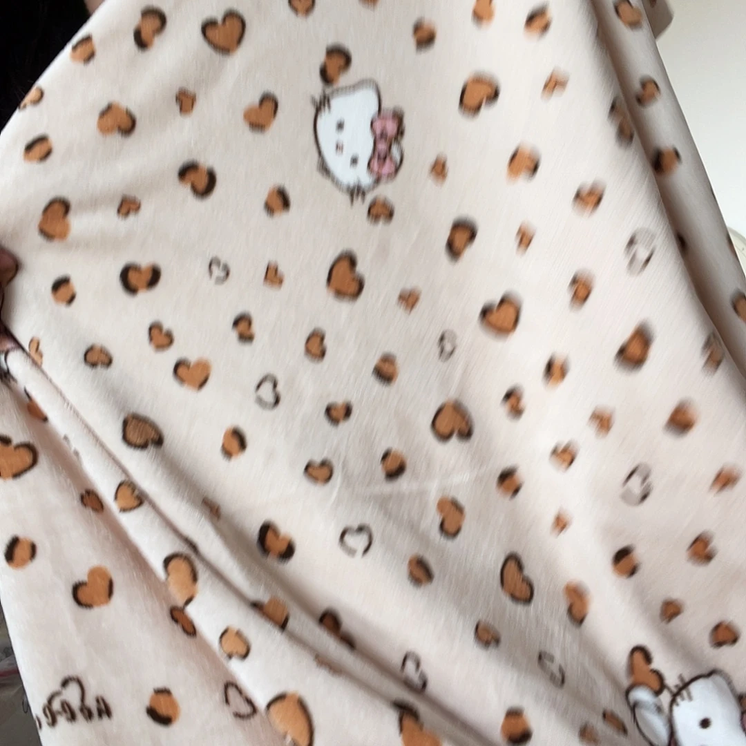 棉棉豹纹猫咪床盖牛奶绒四件套