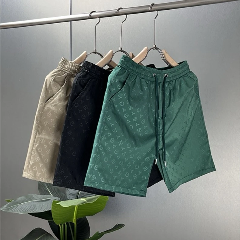 男装ins痞帅速干五分裤沙滩裤夏季男士休闲裤复古