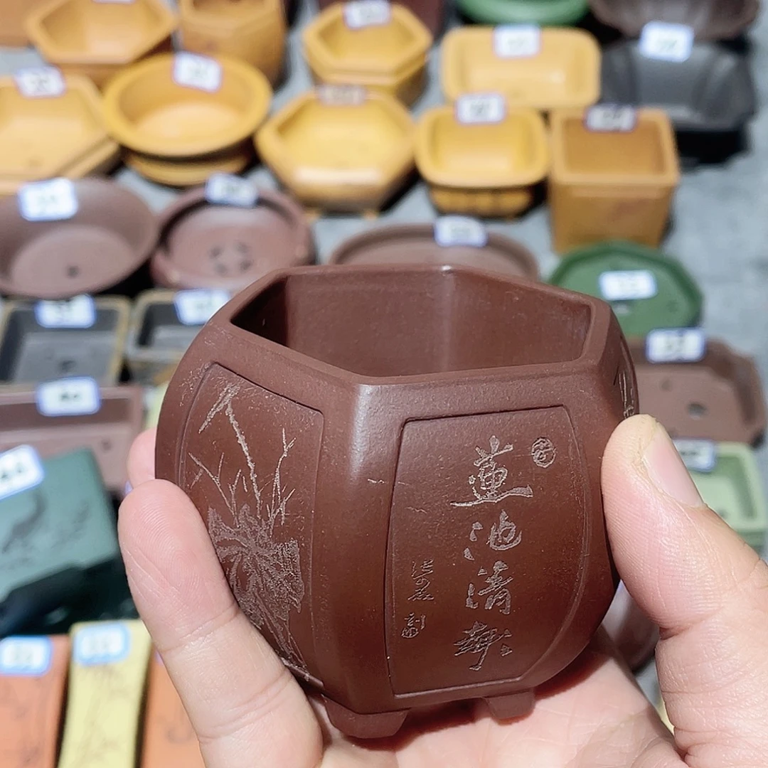 紫砂小盆6*5微瑕内裂