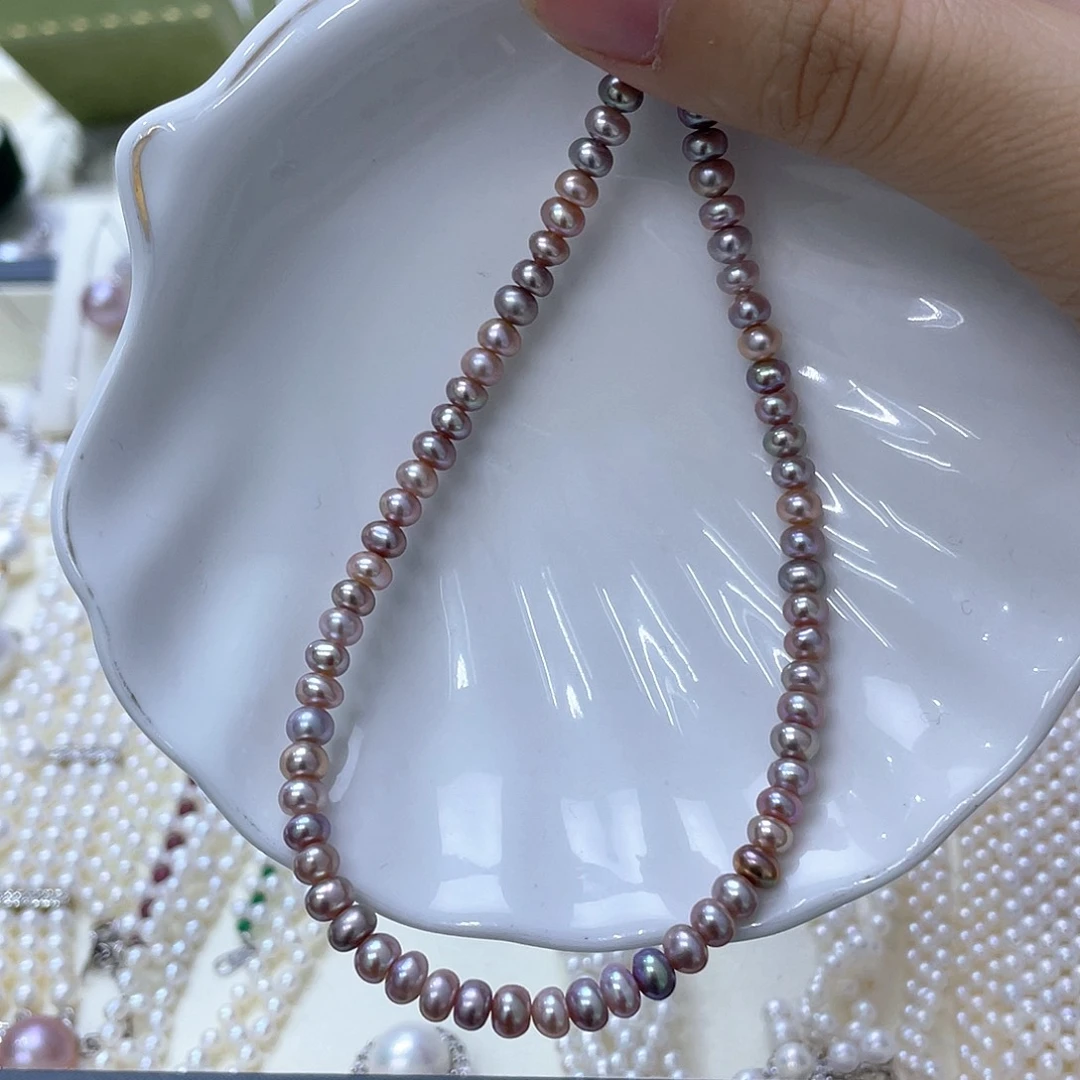 淡水珍珠银S925镶嵌颈饰