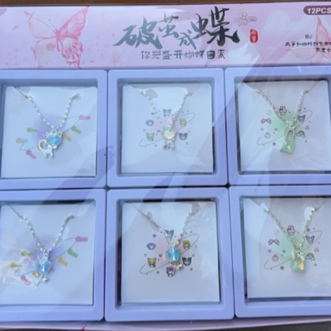 不锈钢仿水晶项链 盒装精品项链1盒12个