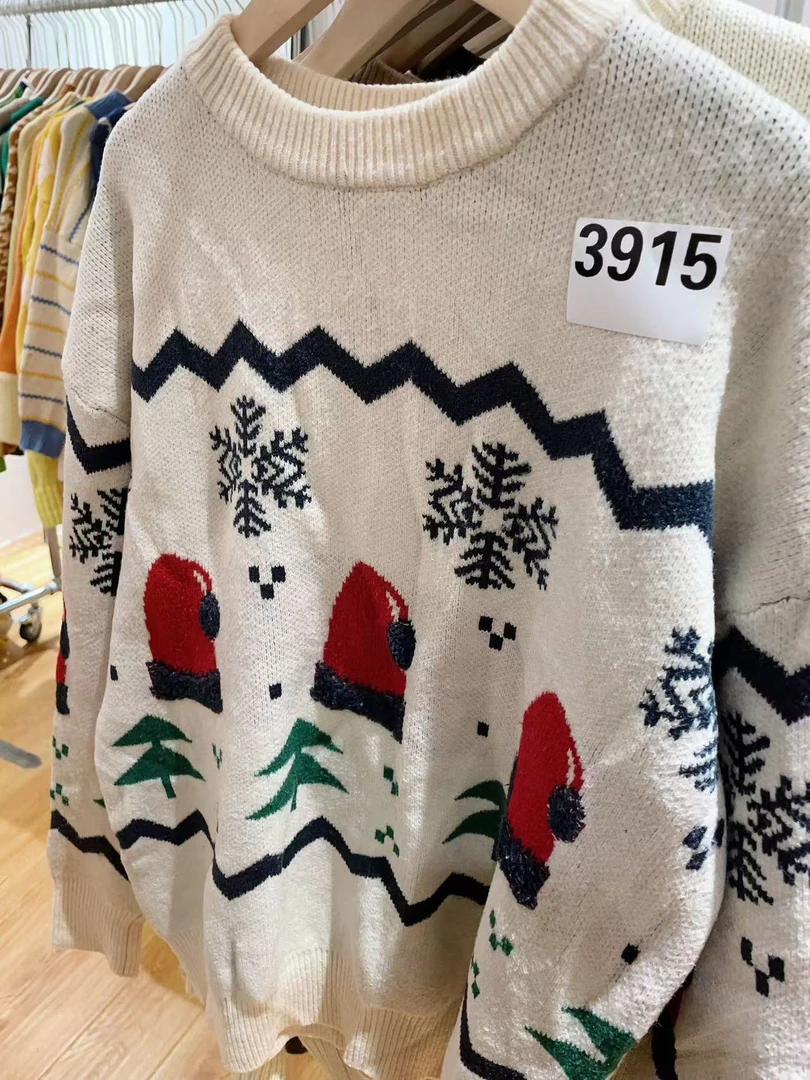 董姐女装毛衣样板毛衣春秋款提花百搭针织打底衫