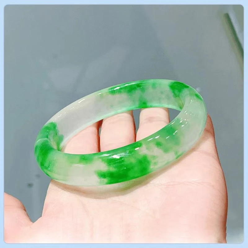非金属珐琅手镯 008经典珍藏冰飘绿花手镯妈妈手镯款百搭女士