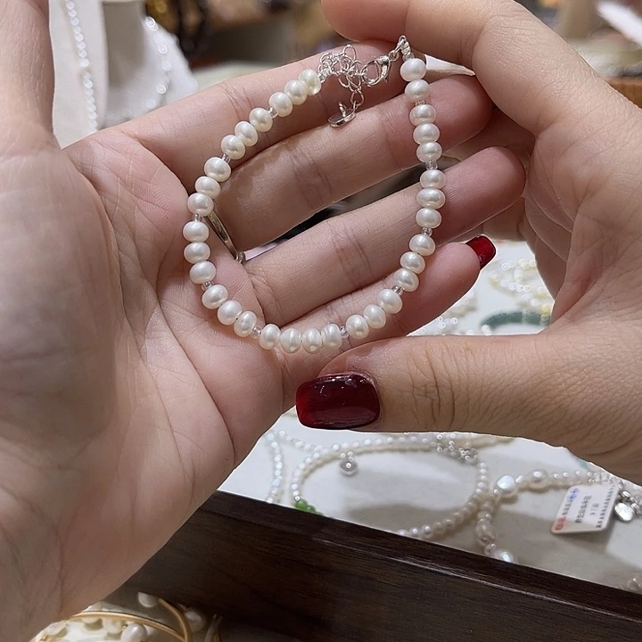 手绳合金淡水珍珠