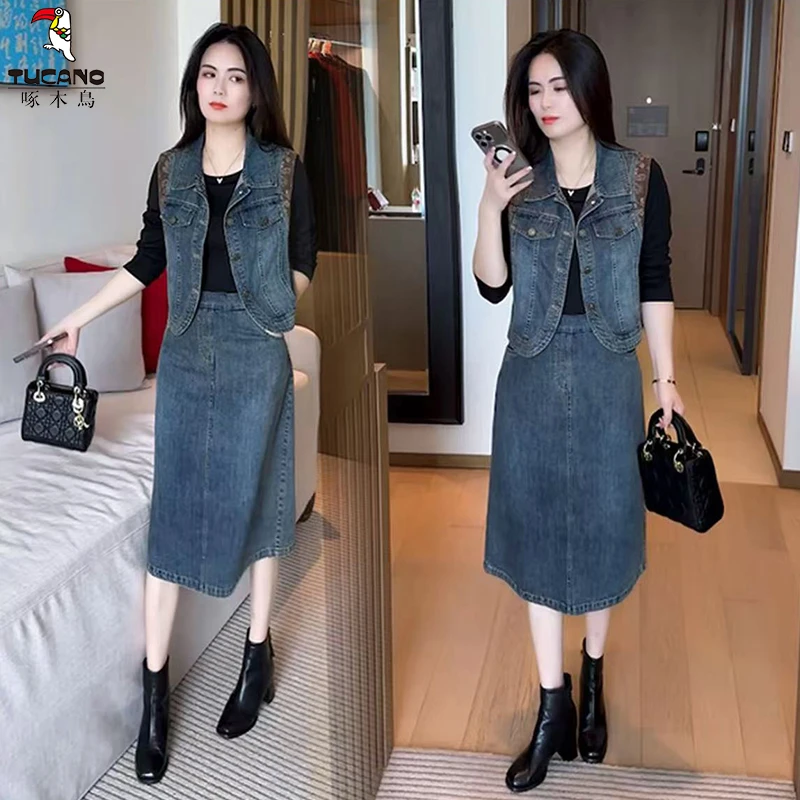 啄木鸟入秋旅游一整套新款秋冬洋气穿搭显瘦减龄显瘦裙子气质套装