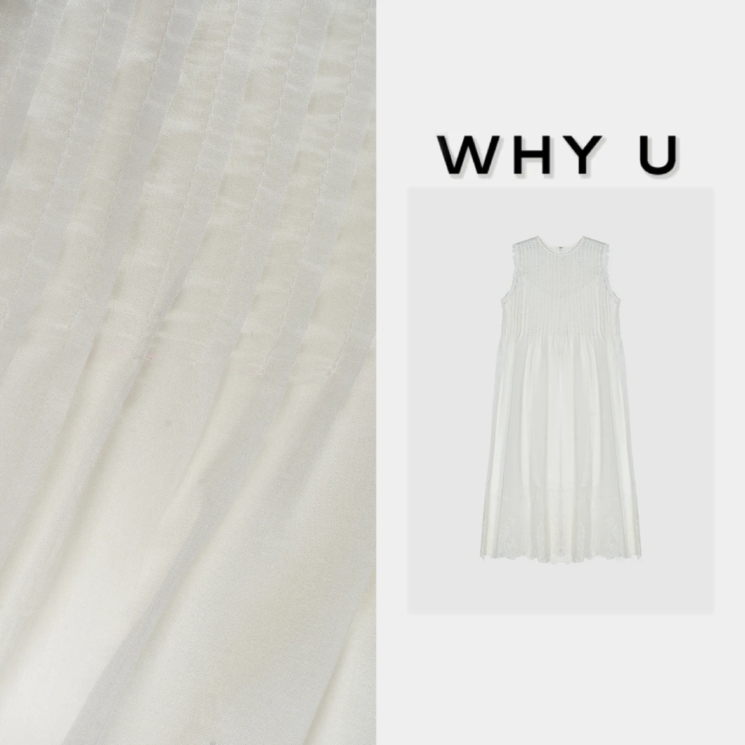 WHY U-25SS夏季新打褶舒适背心连衣裙【临江仙】