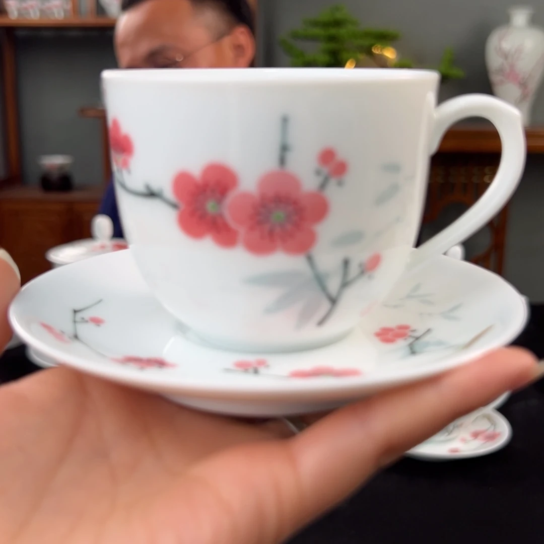 徐*木拍一发二，红梅杯碟➕一套二级品