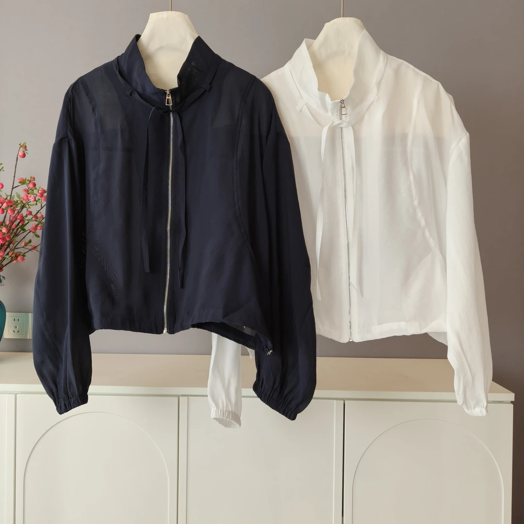 【伟伟专属】2 色 立领抽绳拉链防晒外套