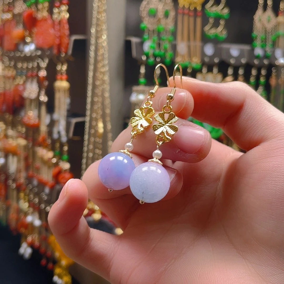 玛瑙/玉髓耳饰合金饰品