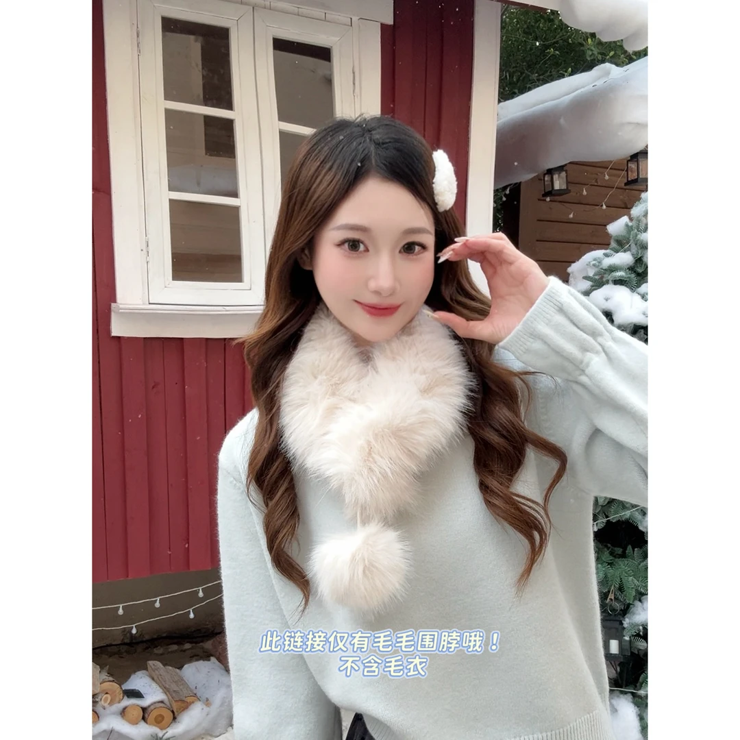 【毛毛围脖.2】A东大门韩版秋冬百搭保暖休闲毛绒围巾4475