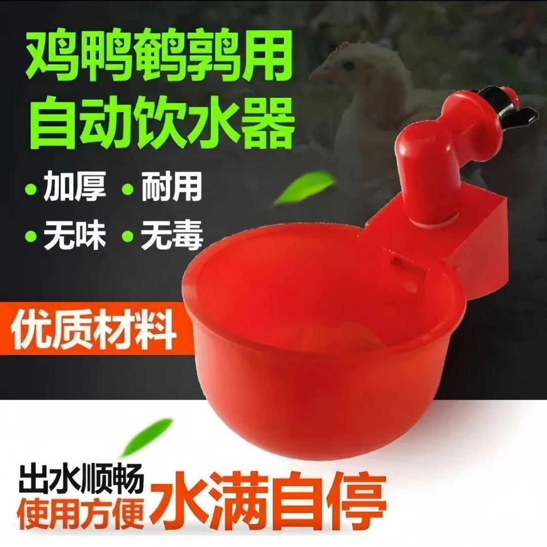 家禽自动饮水器鸡鸭鹅自动水碗加厚喂水器鸽子鸡饮水器全自动新款