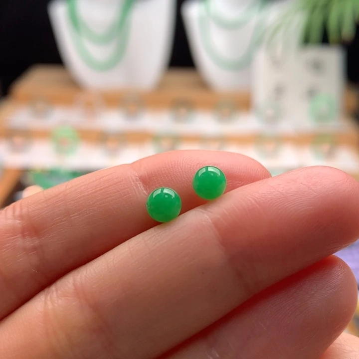 翡翠未镶嵌手链天然缅甸A货翡翠 卡5mm