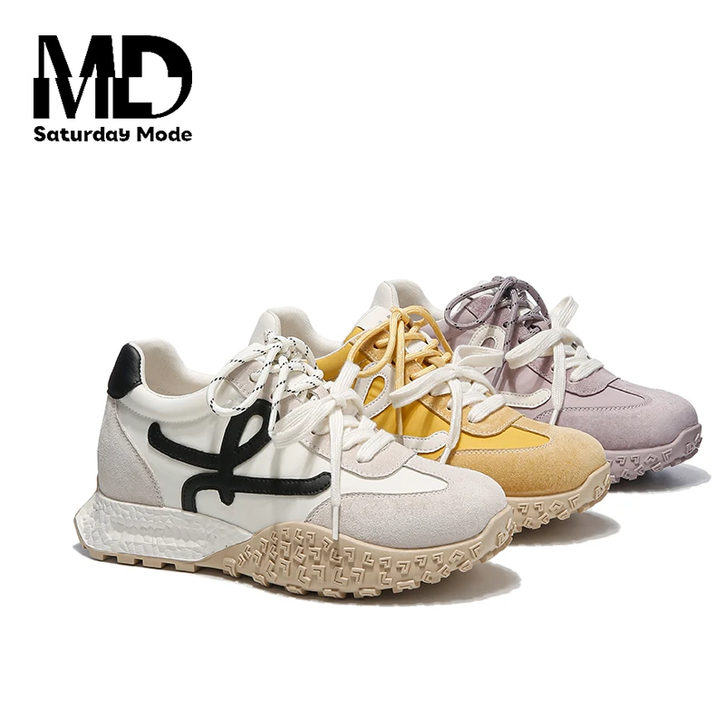 SATURDAYMODE【断骨增高】2025新款阿甘鞋女增高厚底休闲德训鞋/魏