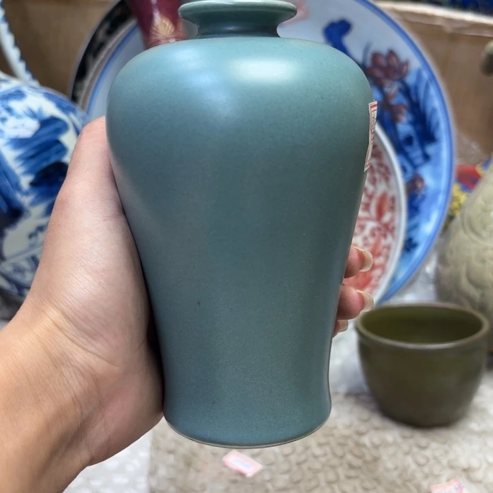 紫砂花瓶瓷器摆件 瓷器摆件