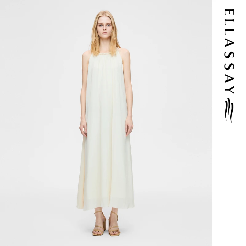 ELLASSAY歌力思2025早春新款莱赛尔优雅浪漫连衣裙女EWB362Y06300