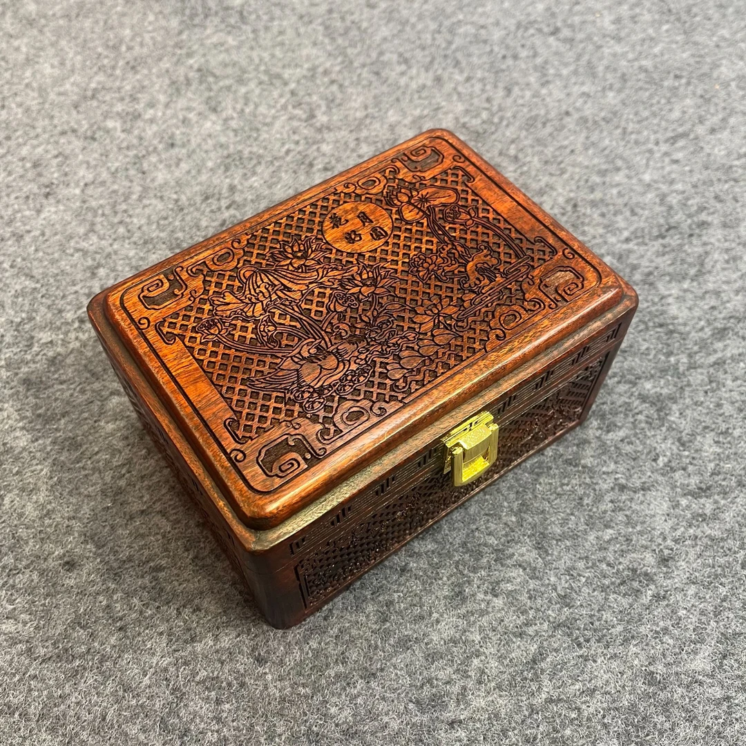 老挝红酸 枝花好月圆小首饰盒