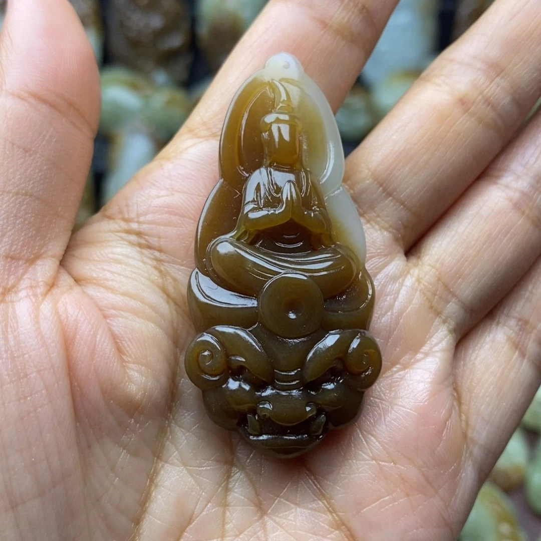 颈饰未镶嵌和田玉（糖玉）星****睡