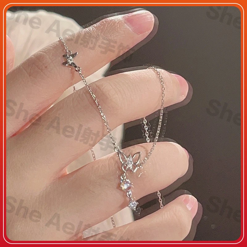 钛钢项链 蝴蝶项链女小众轻奢ins气质百搭闪闪蝶梦锁骨链闺蜜礼物