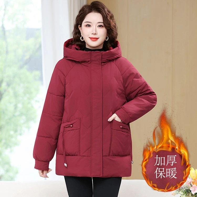 中老年人冬装女棉衣妈妈保暖衣服妈妈奶奶加棉加厚棉袄外套40岁70