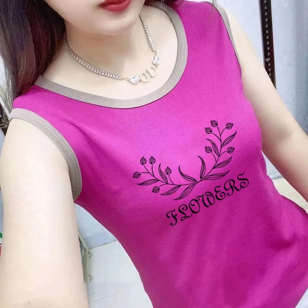 100%纯棉夏季新款无袖背心女外穿性感宽松韩版休闲百搭圆领T恤女