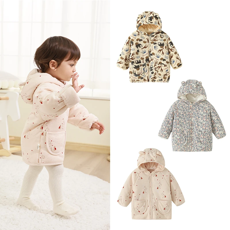 儿童加厚夹棉棉服冬季保暖内胆加厚上衣男女宝棉衣外出外套