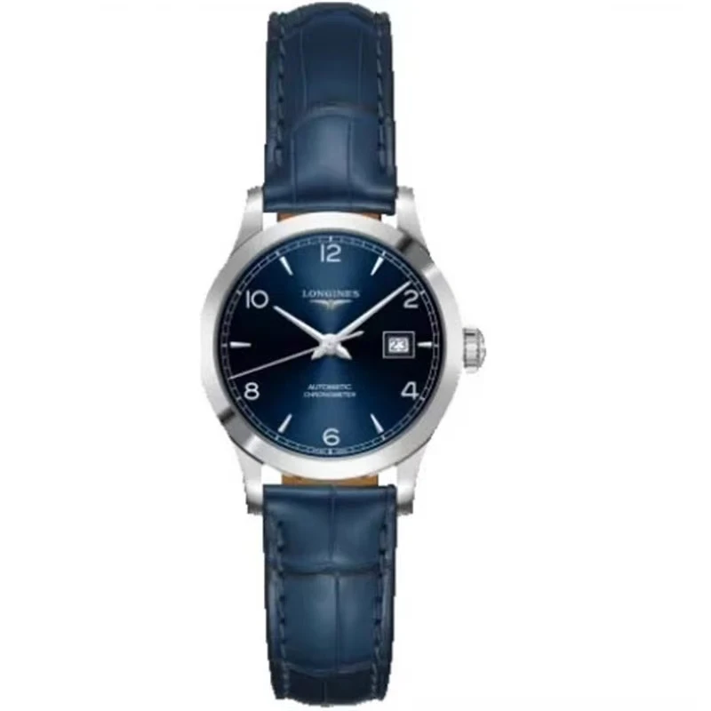 99新 Longines/浪琴 开创者321/机械/蓝盘数字/表径30mm/女士腕表