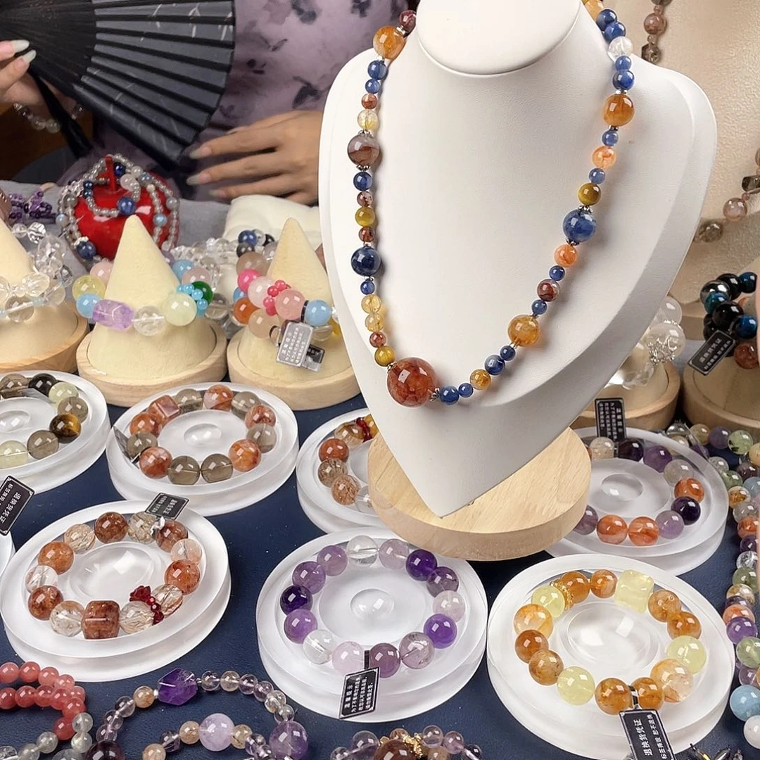 银S925镶嵌手链烟晶