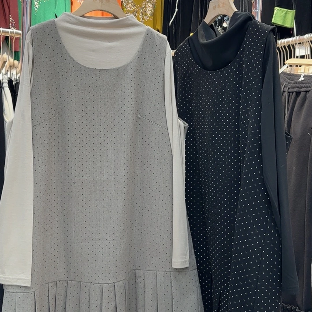 2026毛呢背心连衣裙➕减龄马甲裙打底衫两件套