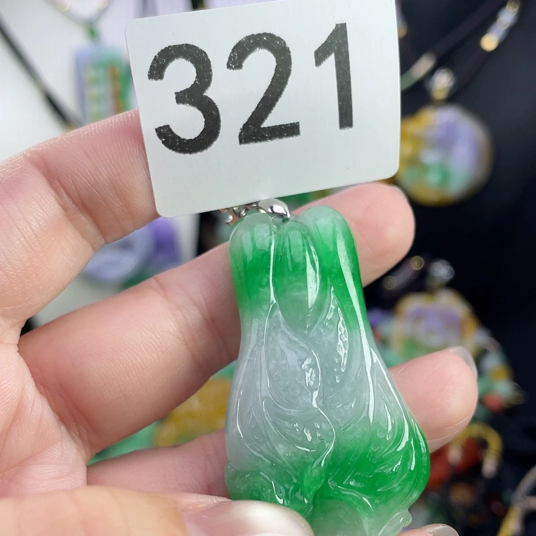 翡翠未镶嵌吊坠(赠链)