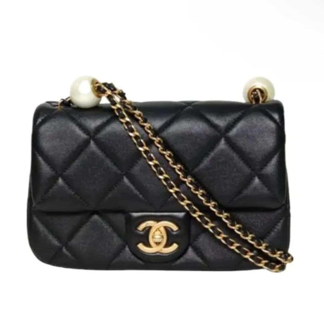 99新 Chanel/香奈儿 香奈儿汤圆调节方胖子黑金（11522855）