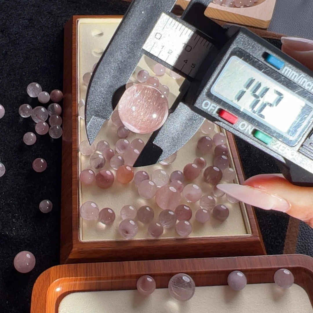 程***饭未镶嵌水晶手链14.2m定制通孔不退不换