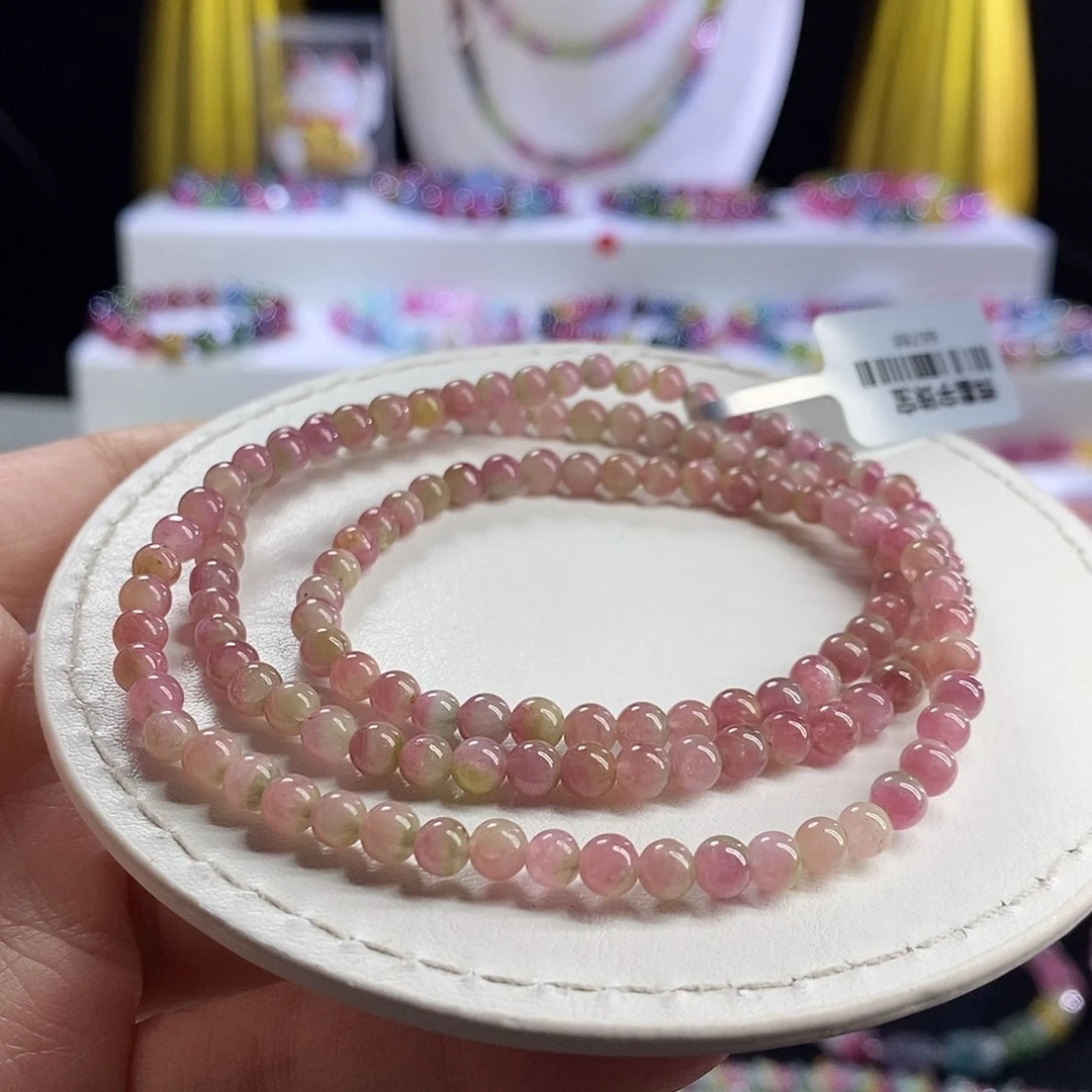 未镶嵌手链碧玺西瓜三圈