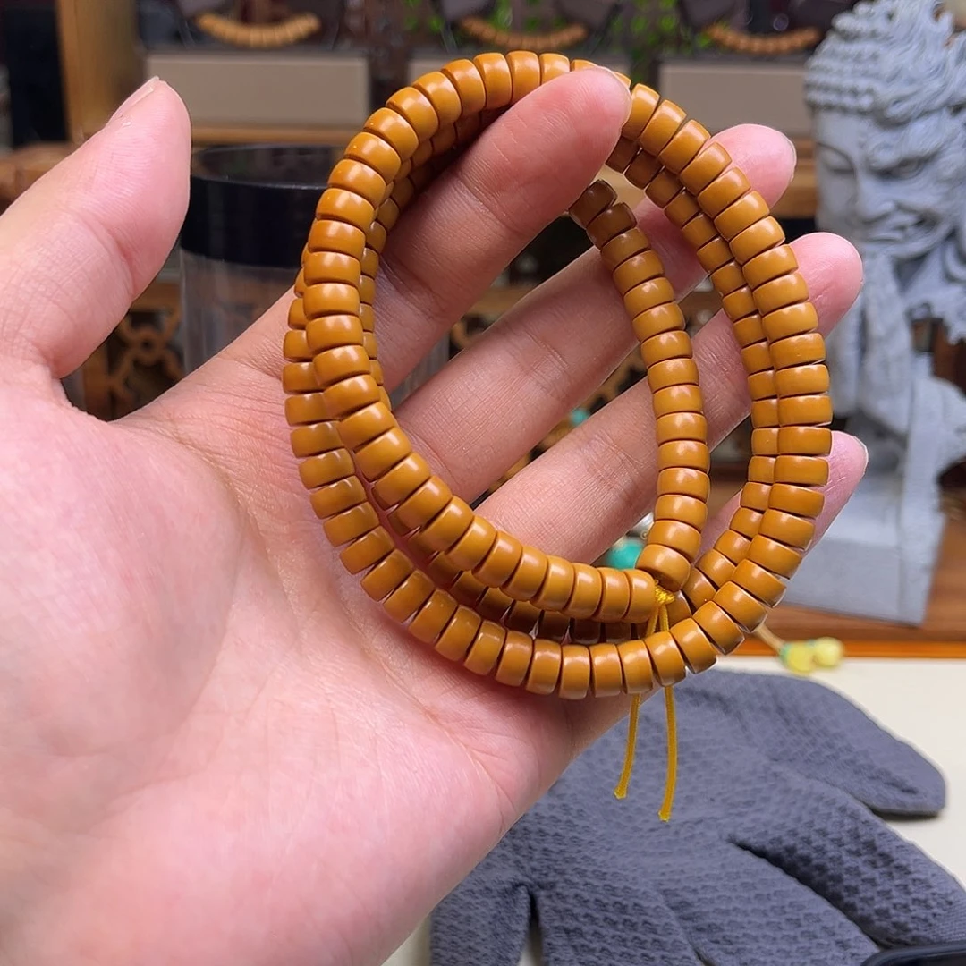 手串/手链橄榄核【听松文玩】sss级工艺精品橄榄核尖药片8.0素脖挂